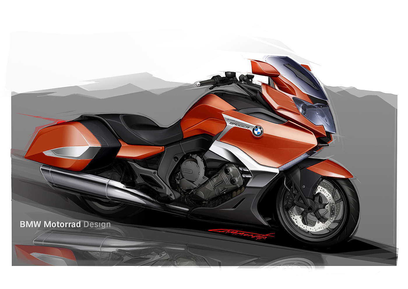 bmw，bmw，Hand drawn，motorcycle，