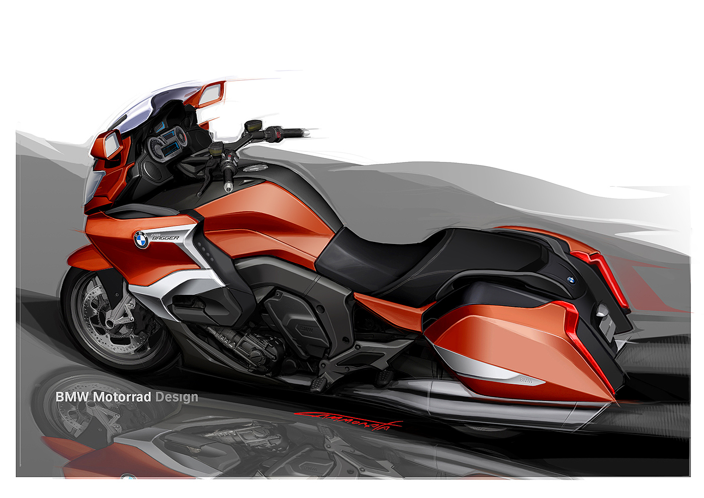 bmw，bmw，Hand drawn，motorcycle，