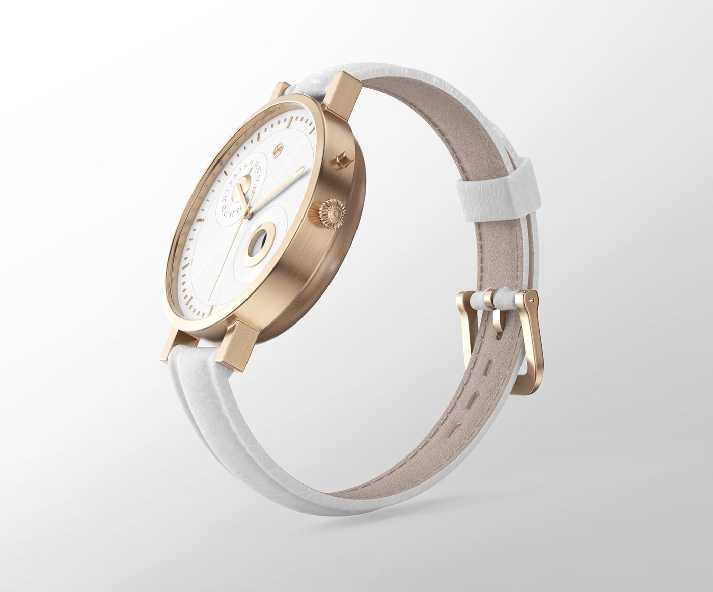 Wrist watch，Cool，white，black，details，delicate，