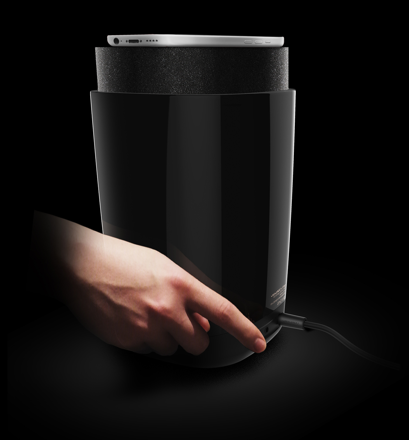 ceramics，loudspeaker box，speaker，household，black，delicate，