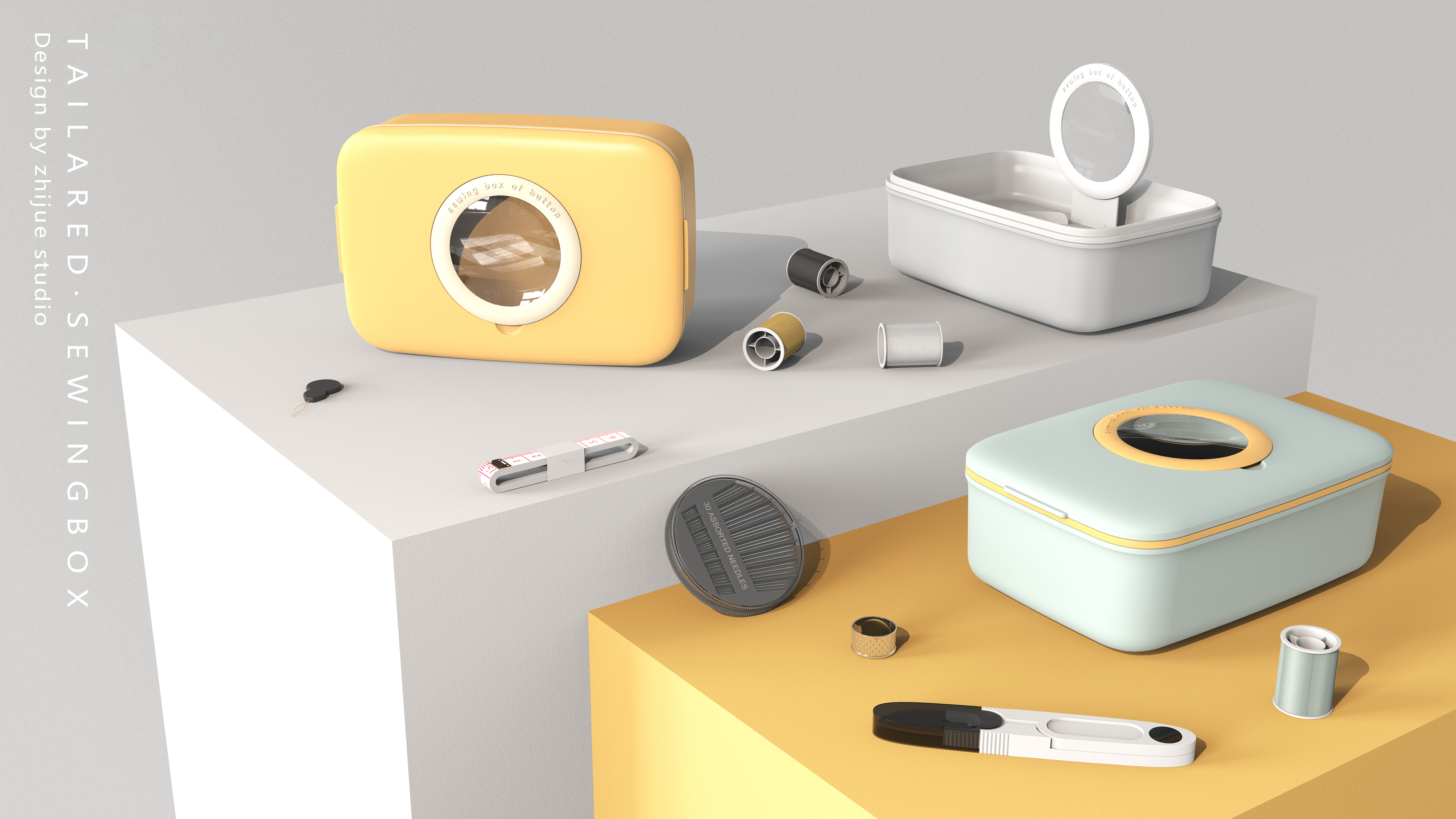 magnifier，Sewing box，