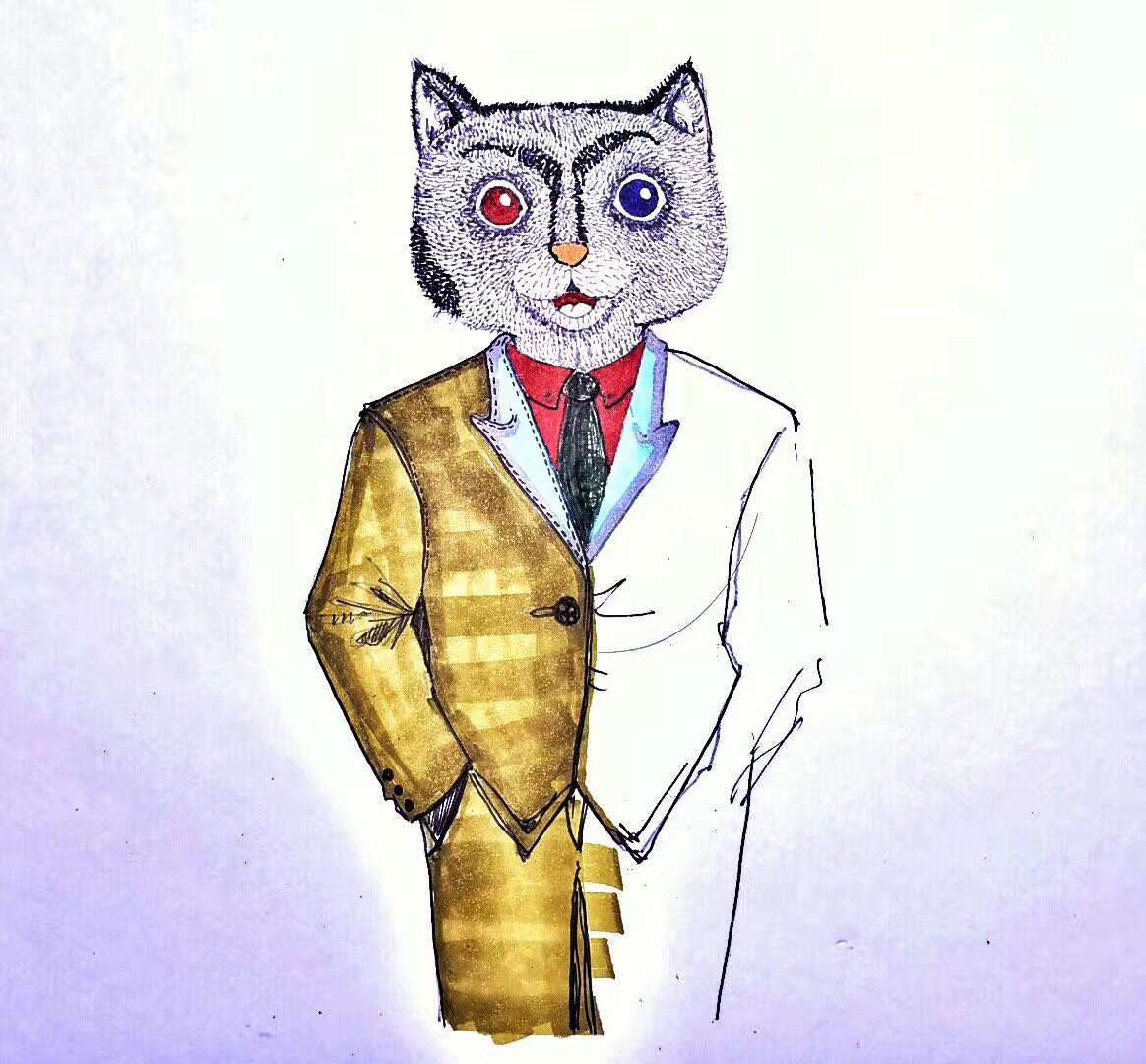 Hand drawn, color, solid color, daily，