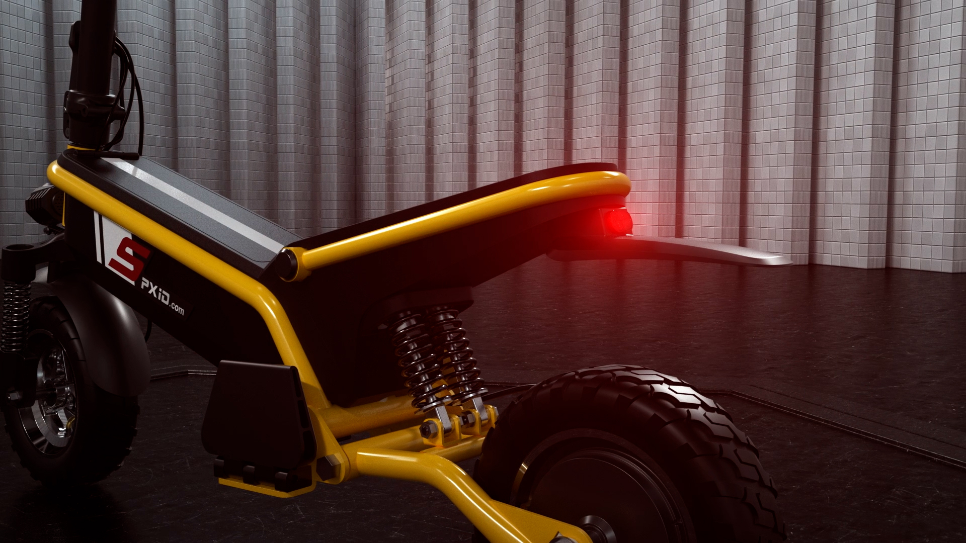 electronic product，Vehicle electric scooter，Sense of science and technology，3D animation，