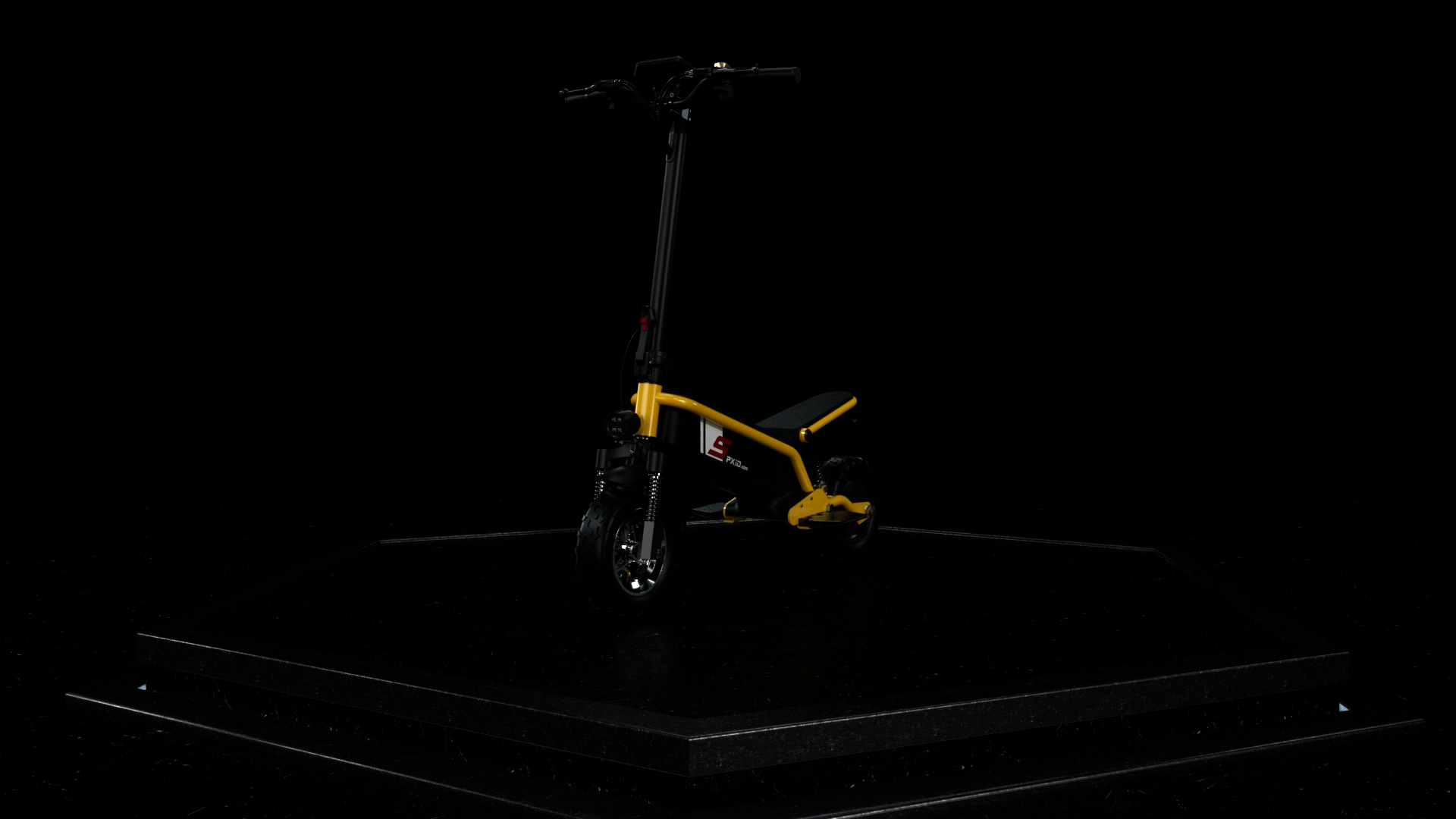 electronic product，Vehicle electric scooter，Sense of science and technology，3D animation，