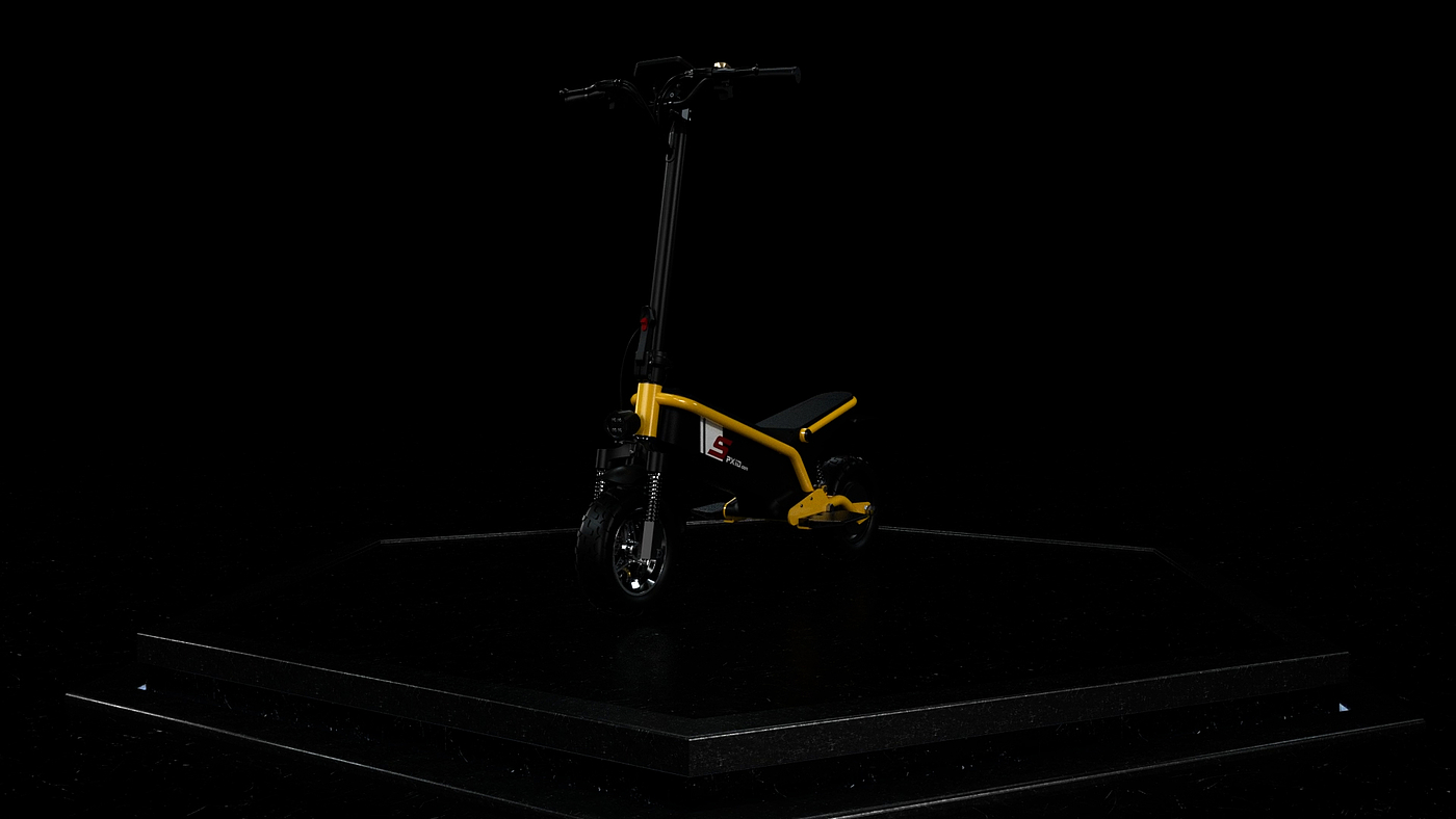 electronic product，Vehicle electric scooter，Sense of science and technology，3D animation，