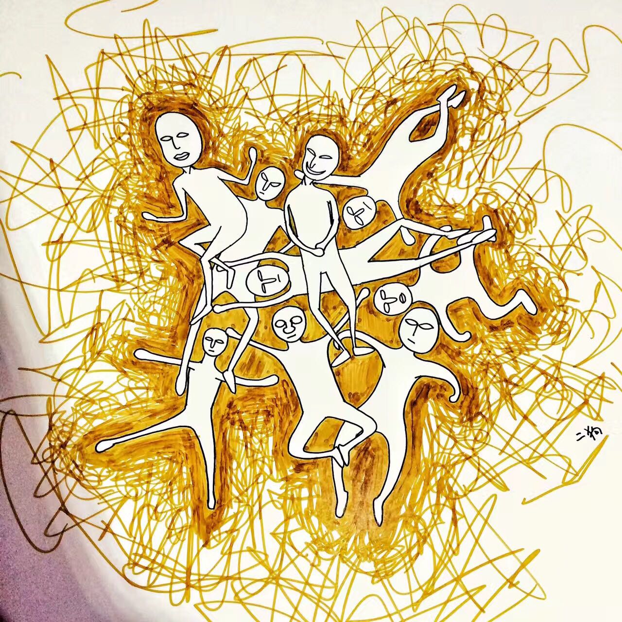 Hand drawn, color, solid color, daily，