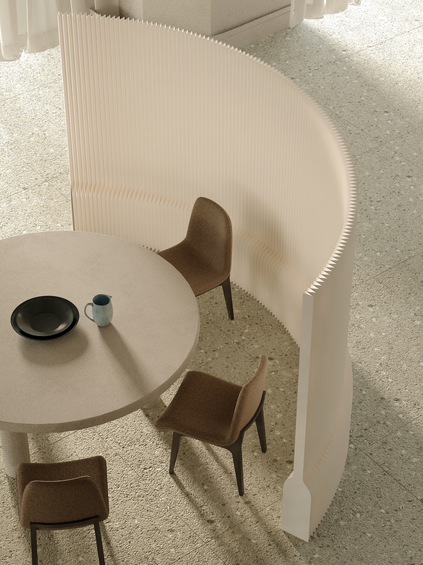 Paper wall，Lightweight screen，Paper furniture，Original design，Changeable shape，Organ paper furniture，Simplicity，