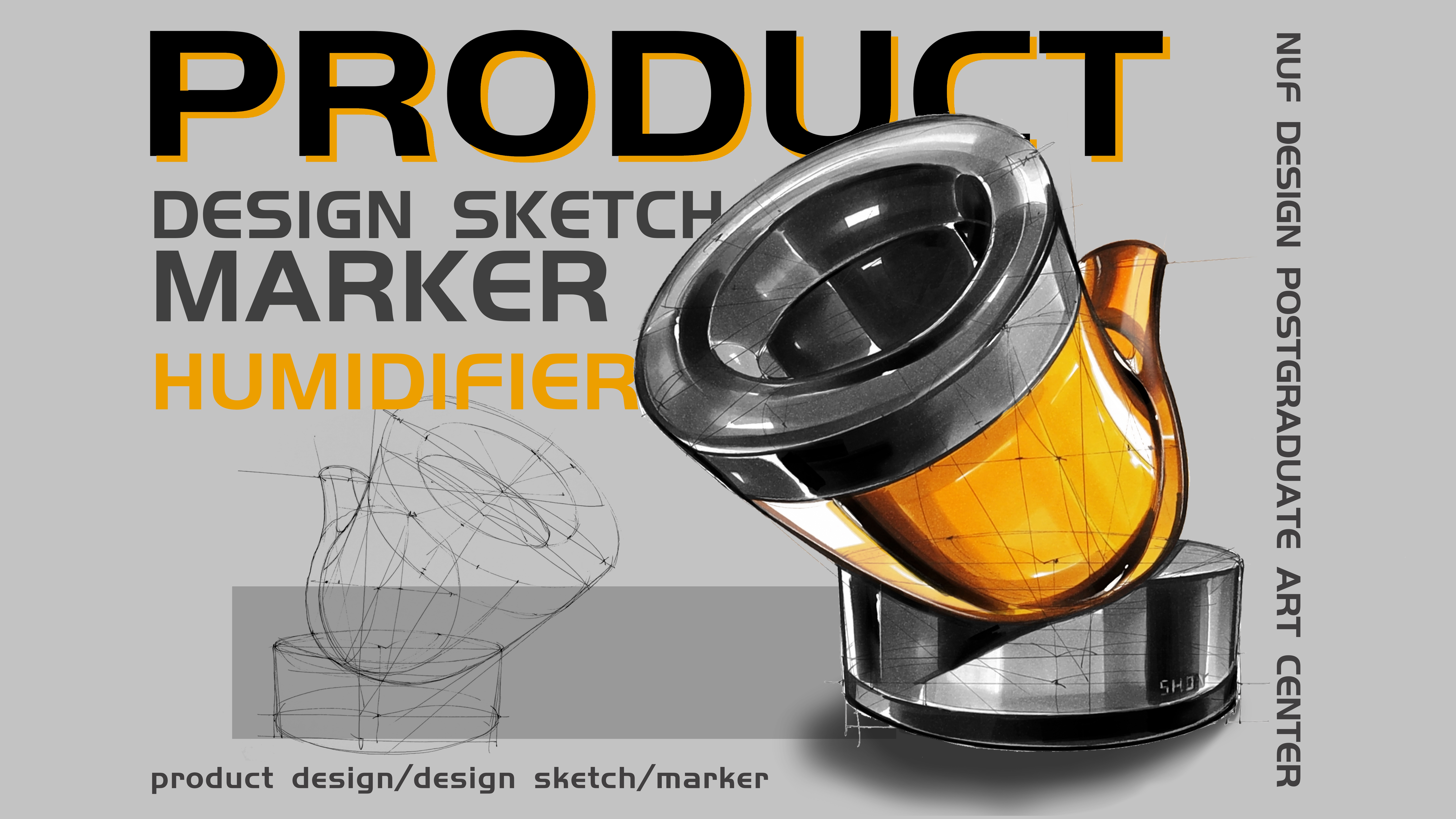industrial design，product design，Marker hand drawn，