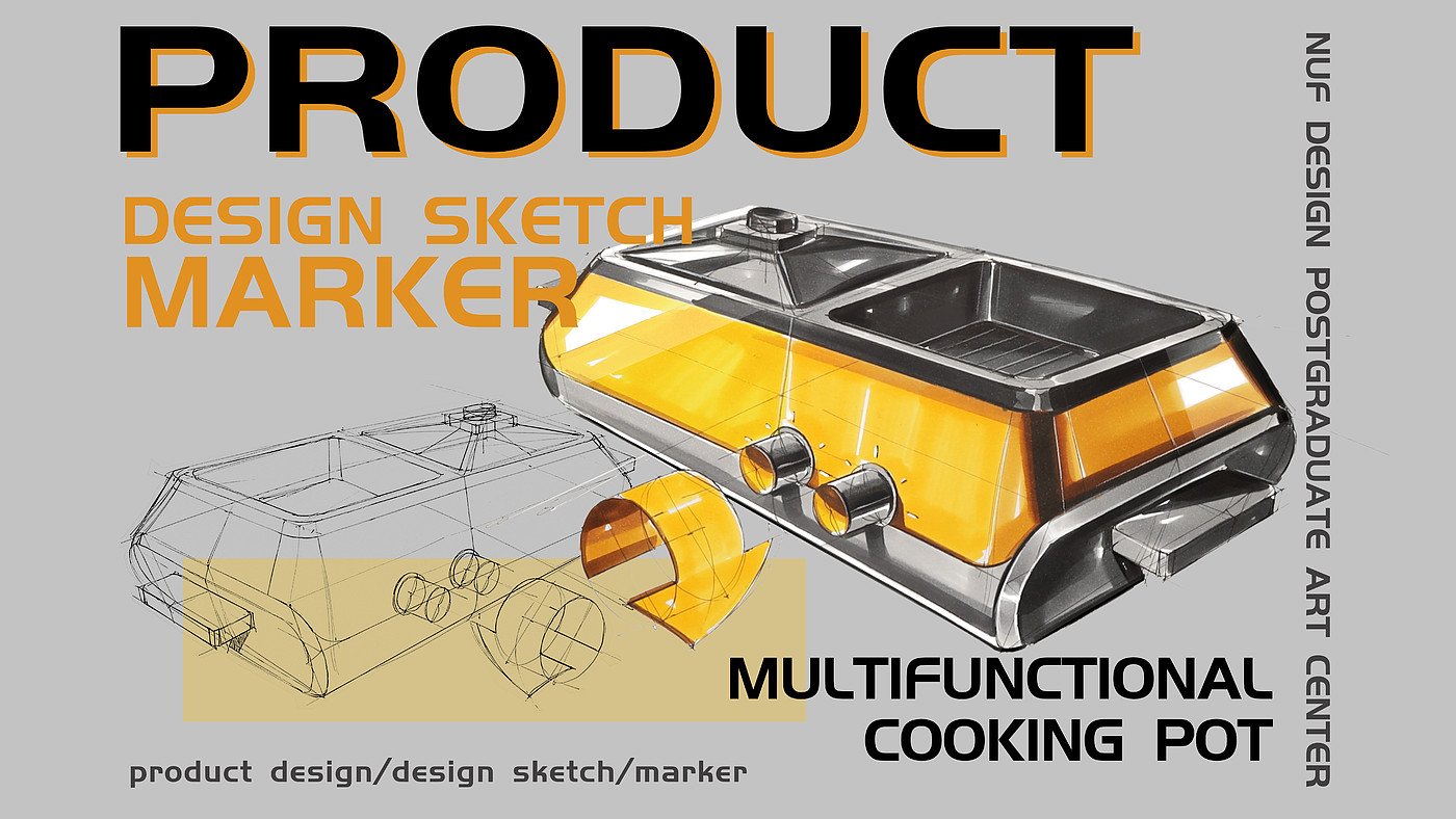 industrial design，product design，Marker hand drawn，