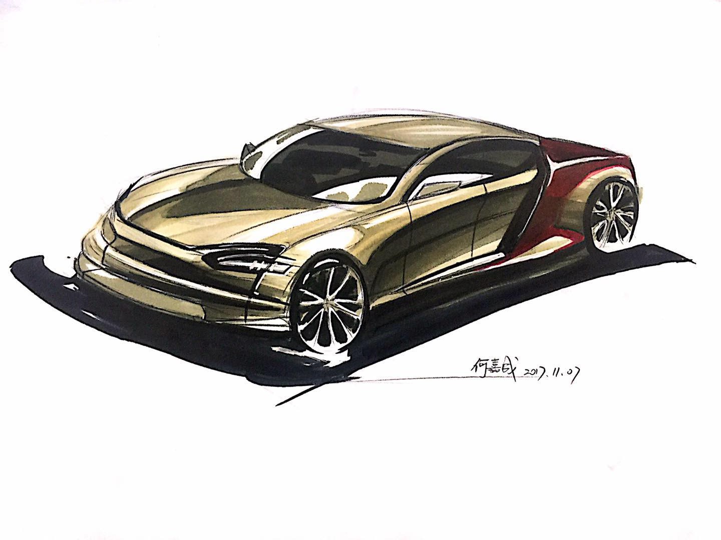 Hand drawn，practice，sketch，rendering，