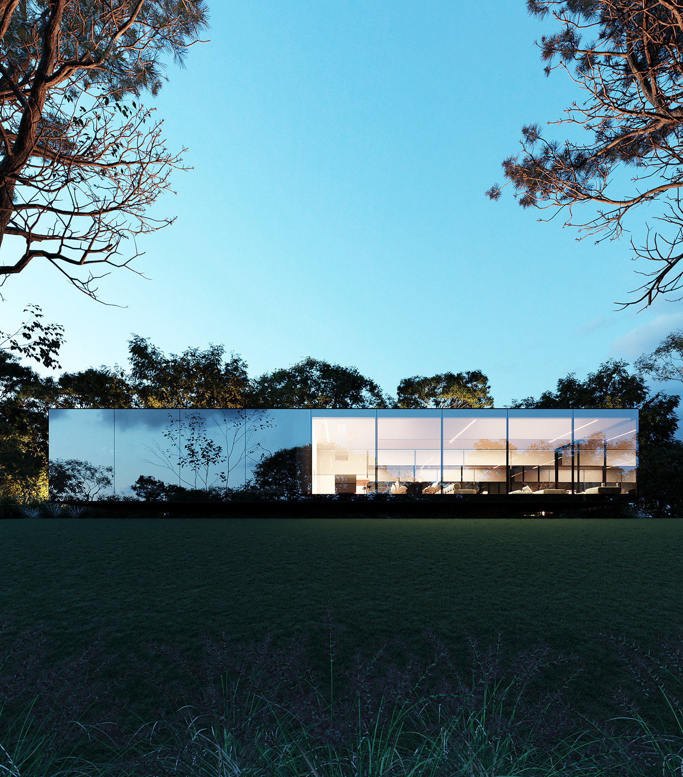 Architecture，Interior design，MIRROR HOUSE，Interior decoration，