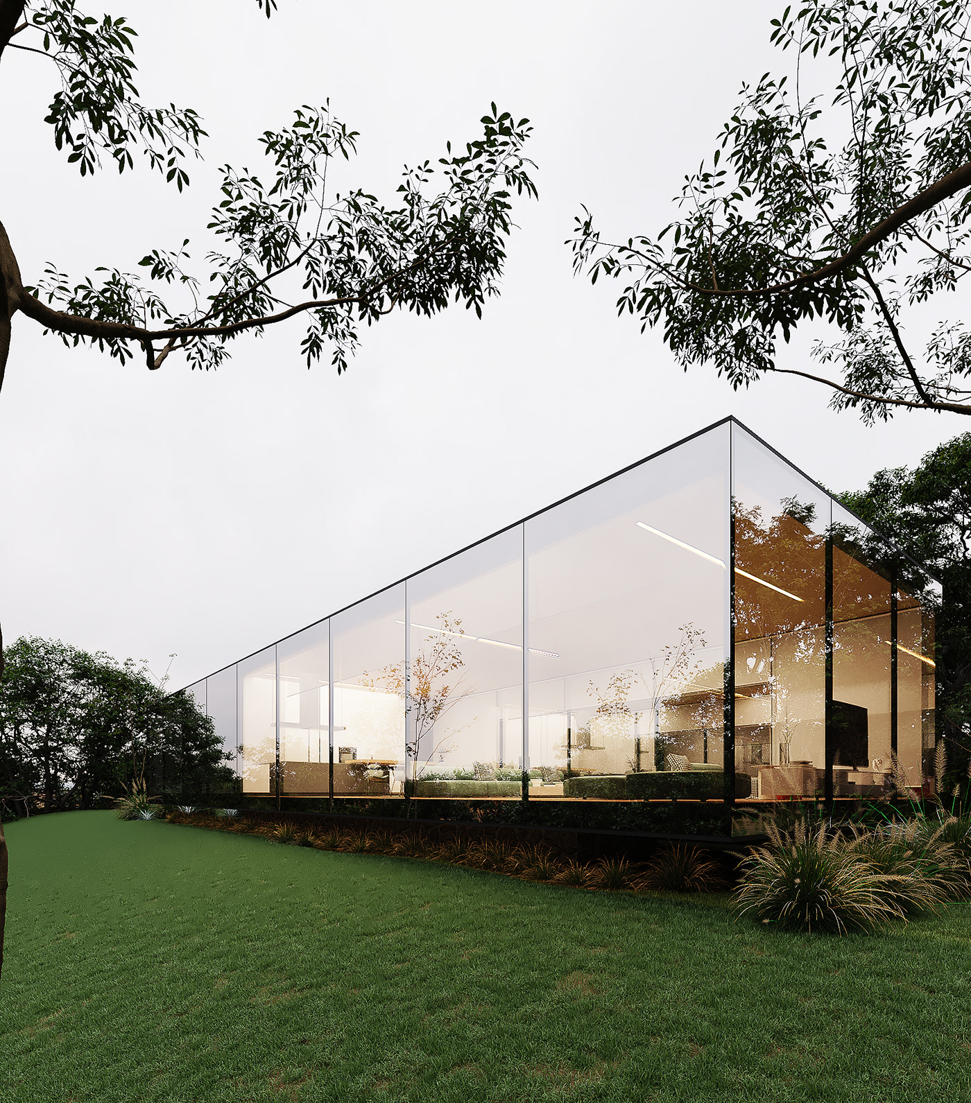 Architecture，Interior design，MIRROR HOUSE，Interior decoration，