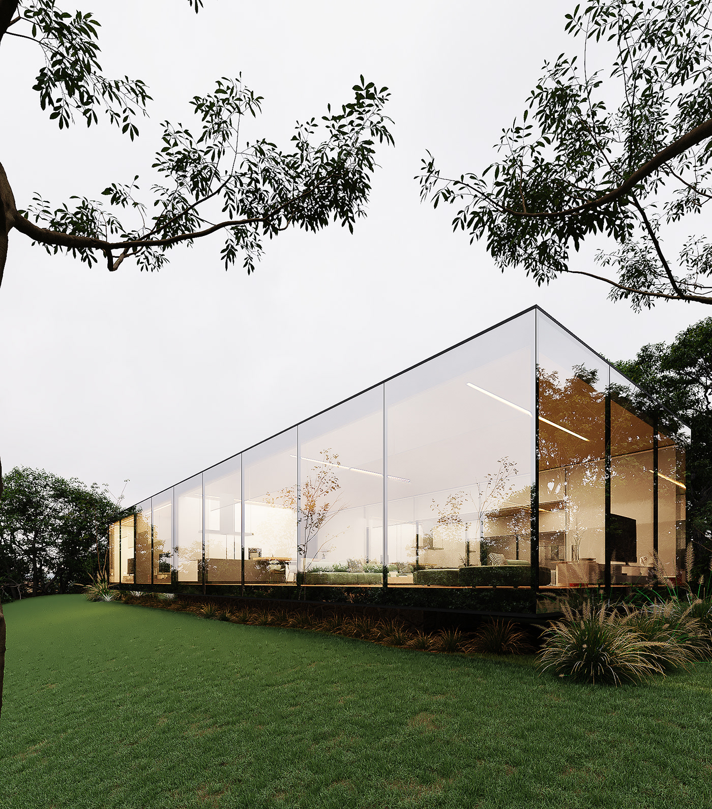 Architecture，Interior design，MIRROR HOUSE，Interior decoration，