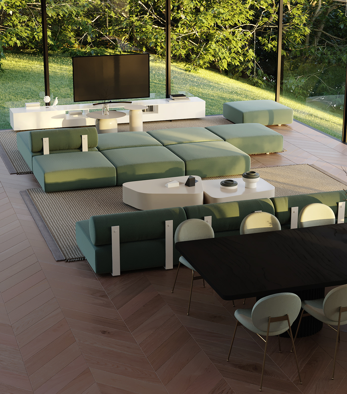 Architecture，Interior design，MIRROR HOUSE，Interior decoration，