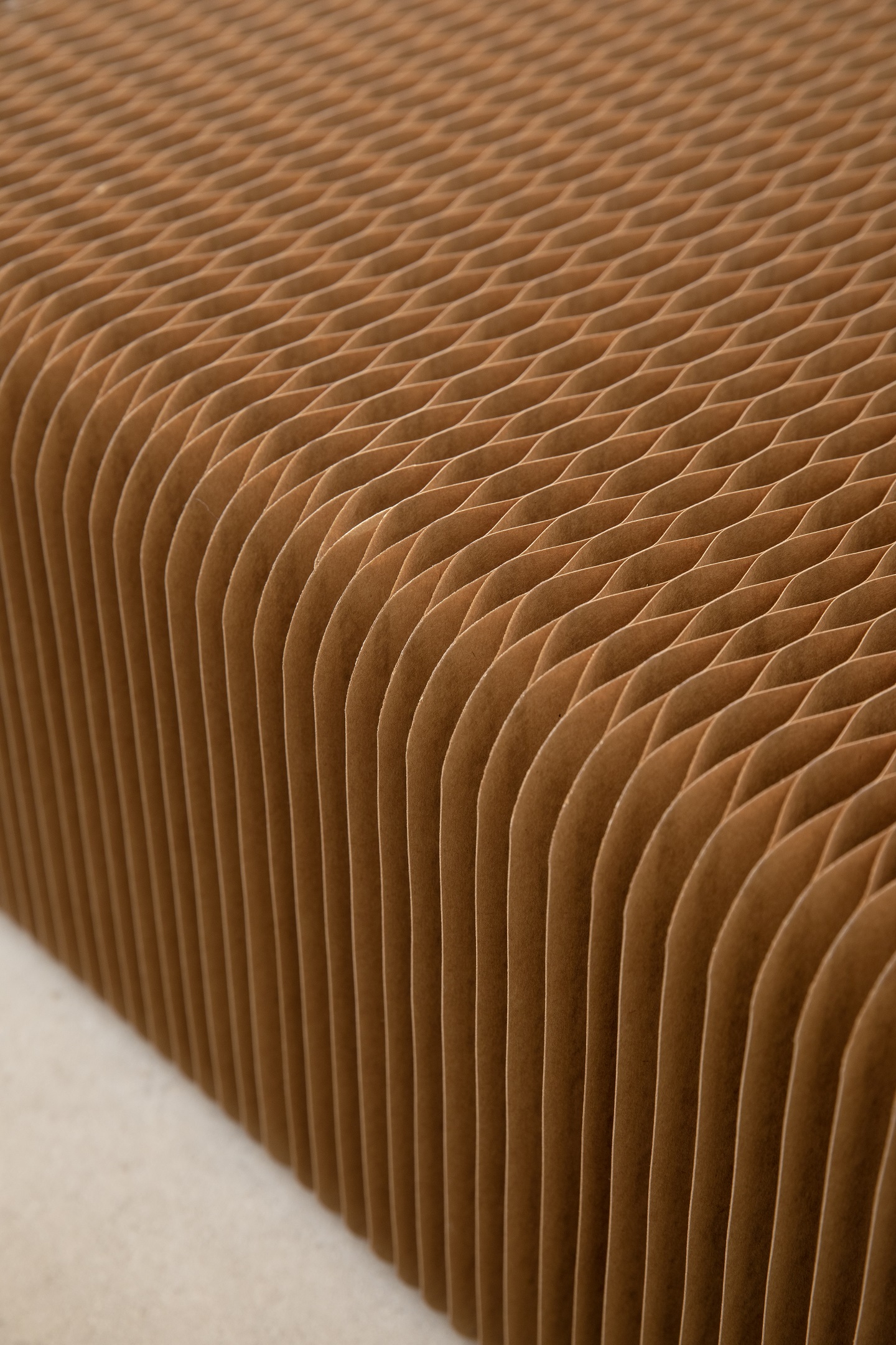 Paper bed，Original design，Organ paper furniture，single bed，Honeycomb Structure ，Paper art creativity，Fresh and simple，Japanese wind，