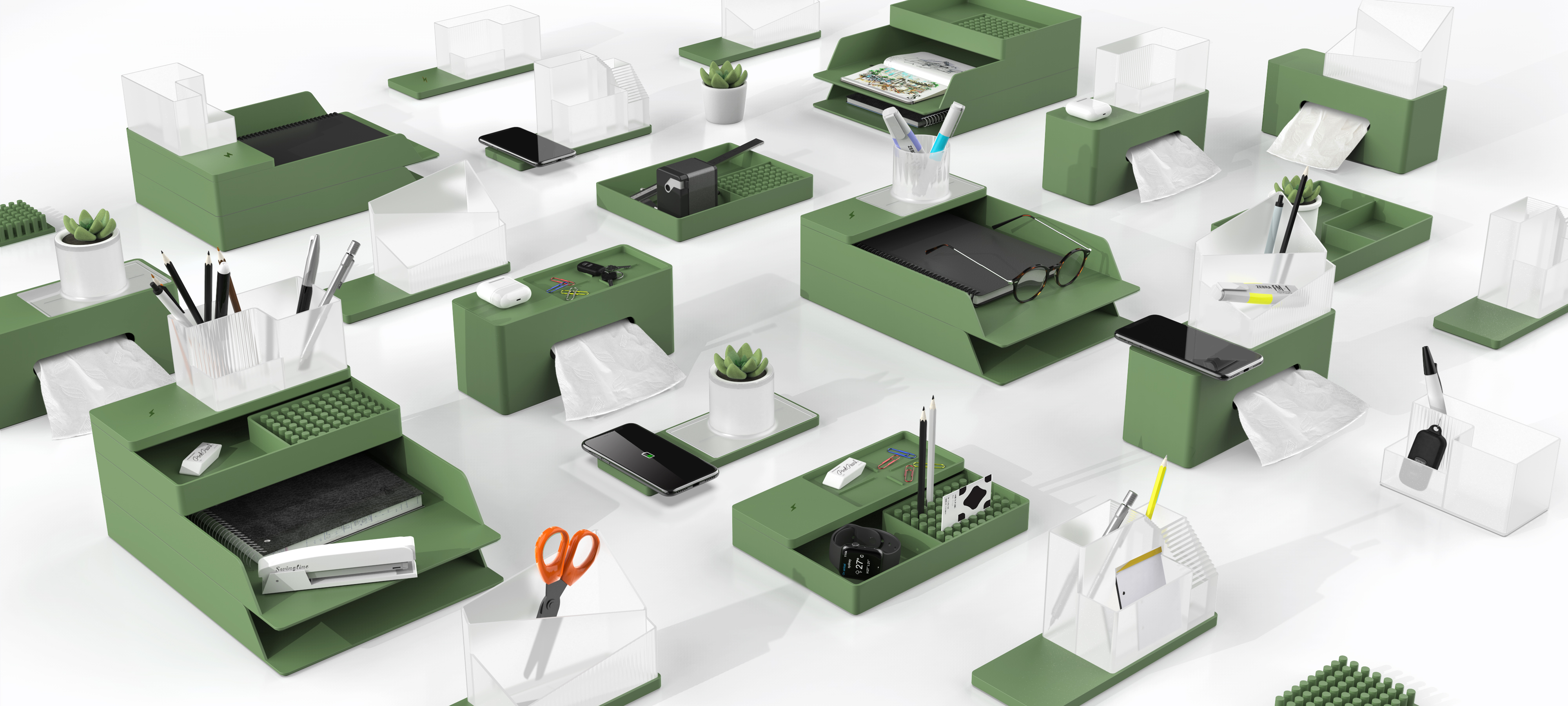 Office, storage, cultural innovation，Desktop function storage - "smart space" series works，