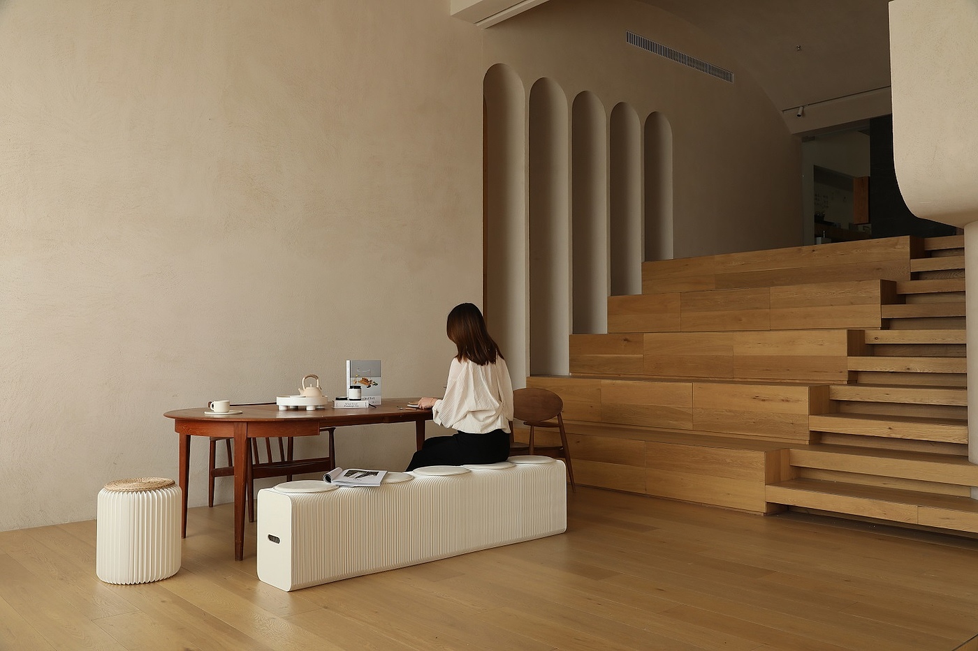 Paper stool，Organ bench，Original design，Nordic Japanese system，Creative stool，Simple and fresh，Space utility，good-looking，