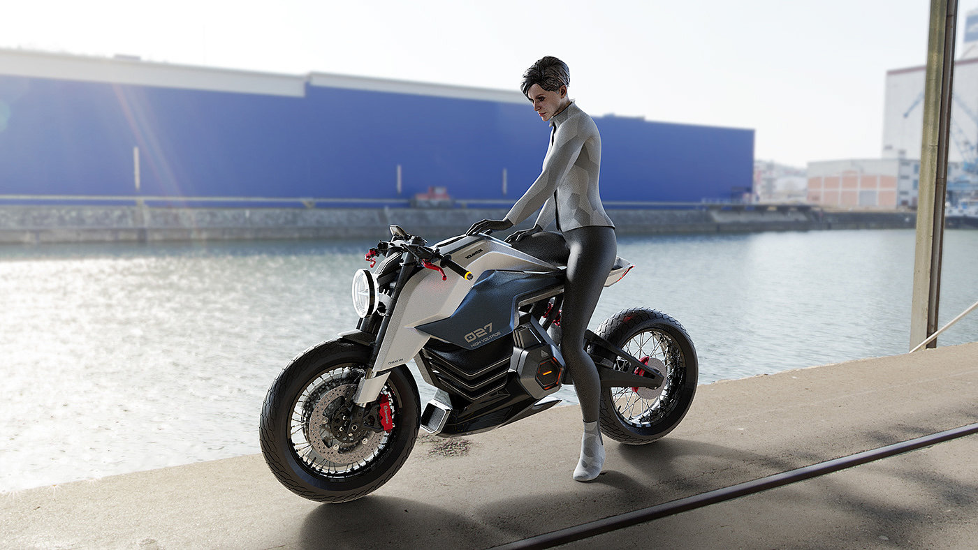 VOLANTOR CafeRacer，Electric motorcycle，vehicle，racing，