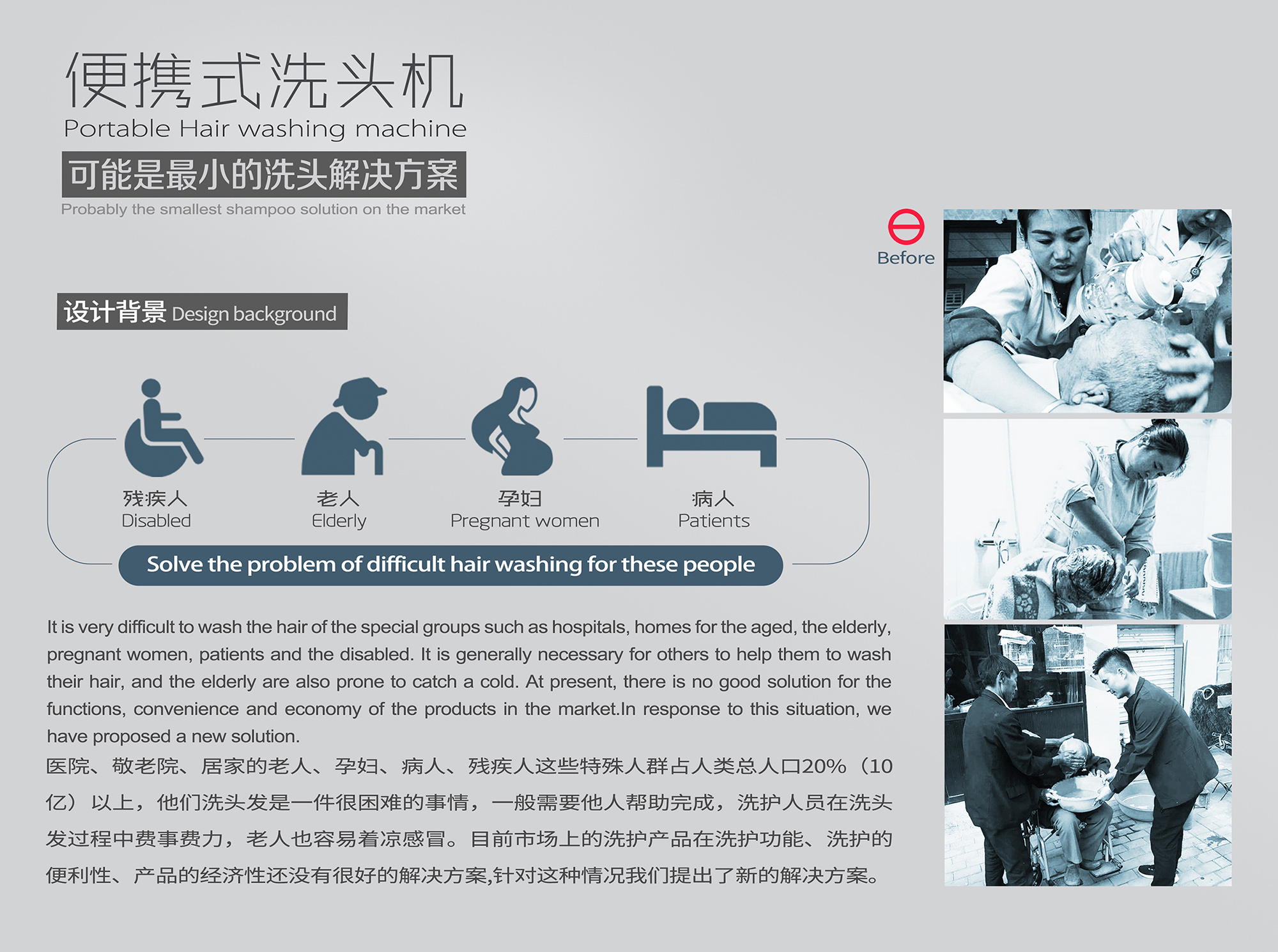 Shampoo machine，product design，nursing，the elderly，Portable，equipment，wash hair，Medical products，