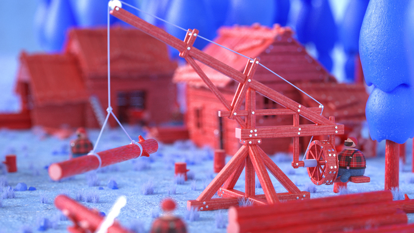 Lift - Lumberyard，three-dimensional animation，Dynamic image design，illustration，