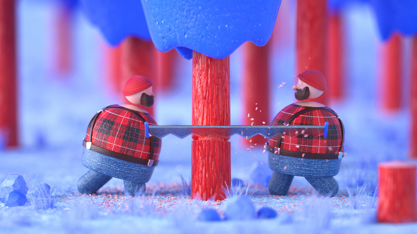 Lift - Lumberyard，three-dimensional animation，Dynamic image design，illustration，