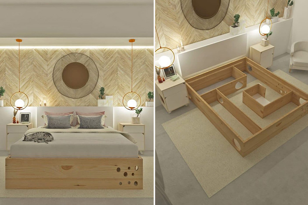 furniture，wooden ，Table，Cat nest，