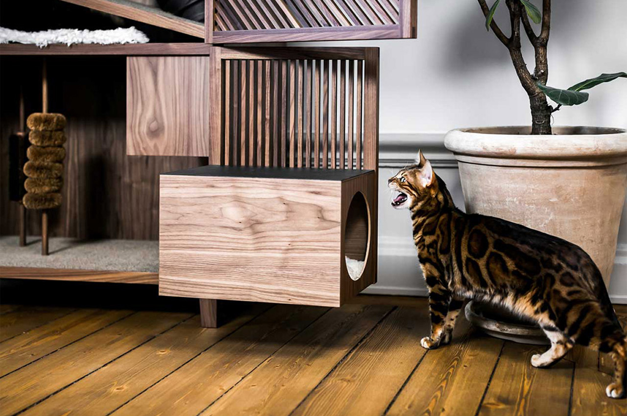 furniture，wooden ，Table，Cat nest，