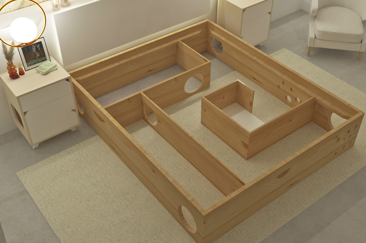 furniture，wooden ，Table，Cat nest，