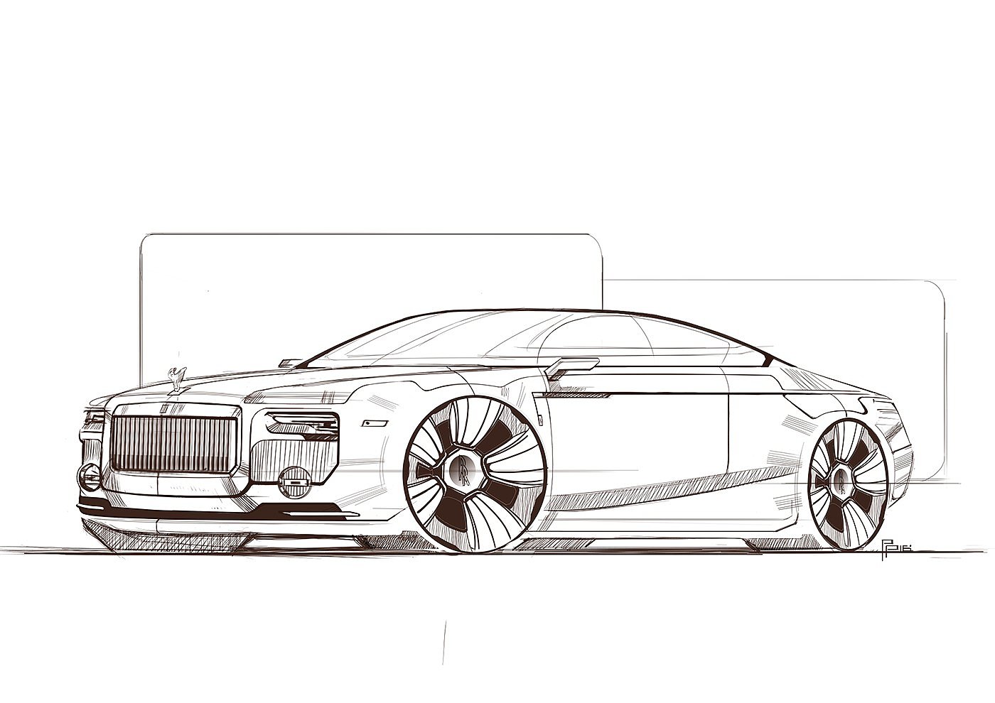 Hand drawn，Render，automobile，