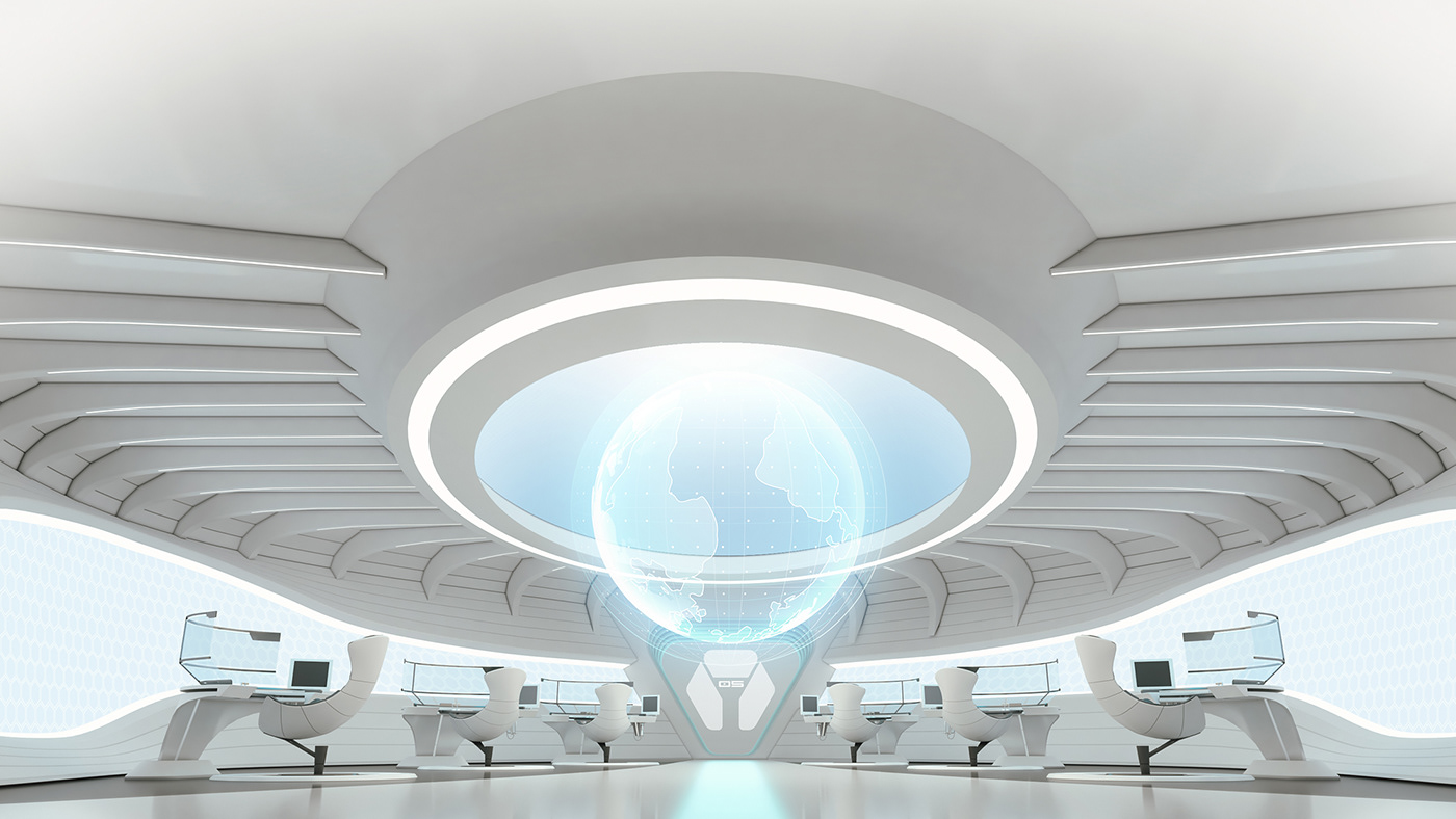 Office design，science fiction，Sense of future，