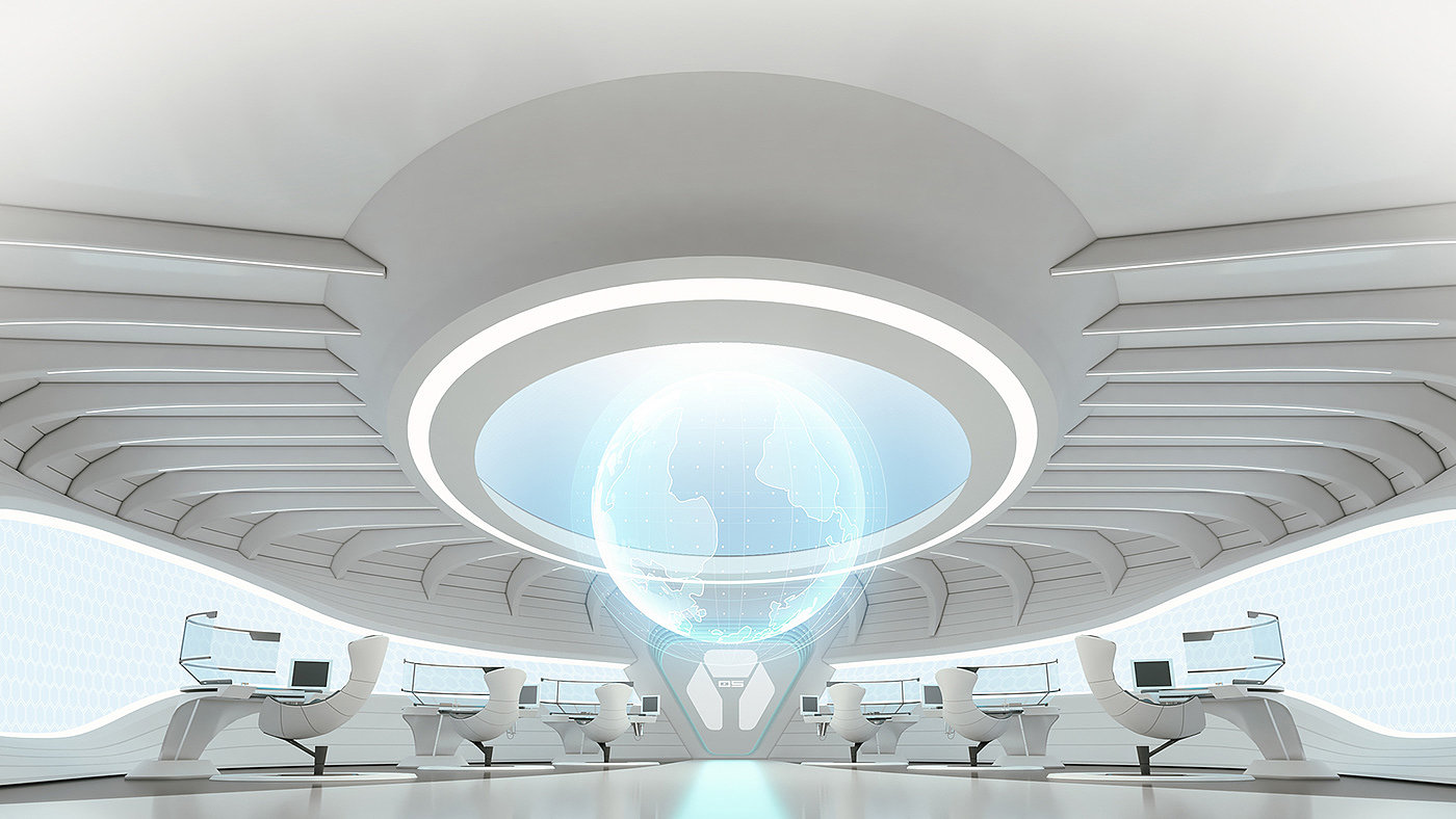 Office design，science fiction，Sense of future，