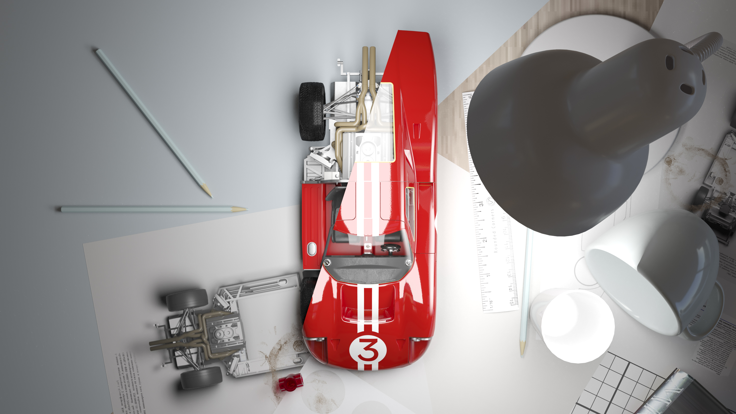 Realistic scene rendering，Toy racing track rendering，Toy track rendering，