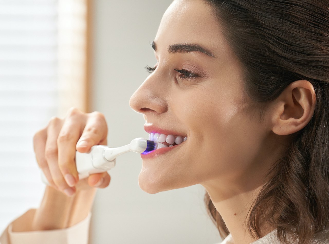 toothbrush，Electric toothbrush，LED lamp，Optical fiber bristle，