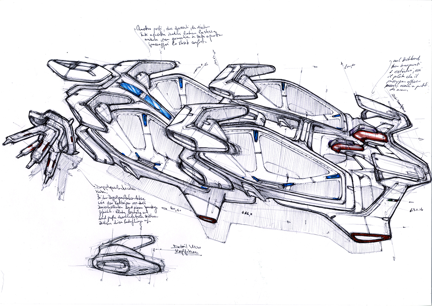 Little picture book of the great God，ball pen，Hand drawn，