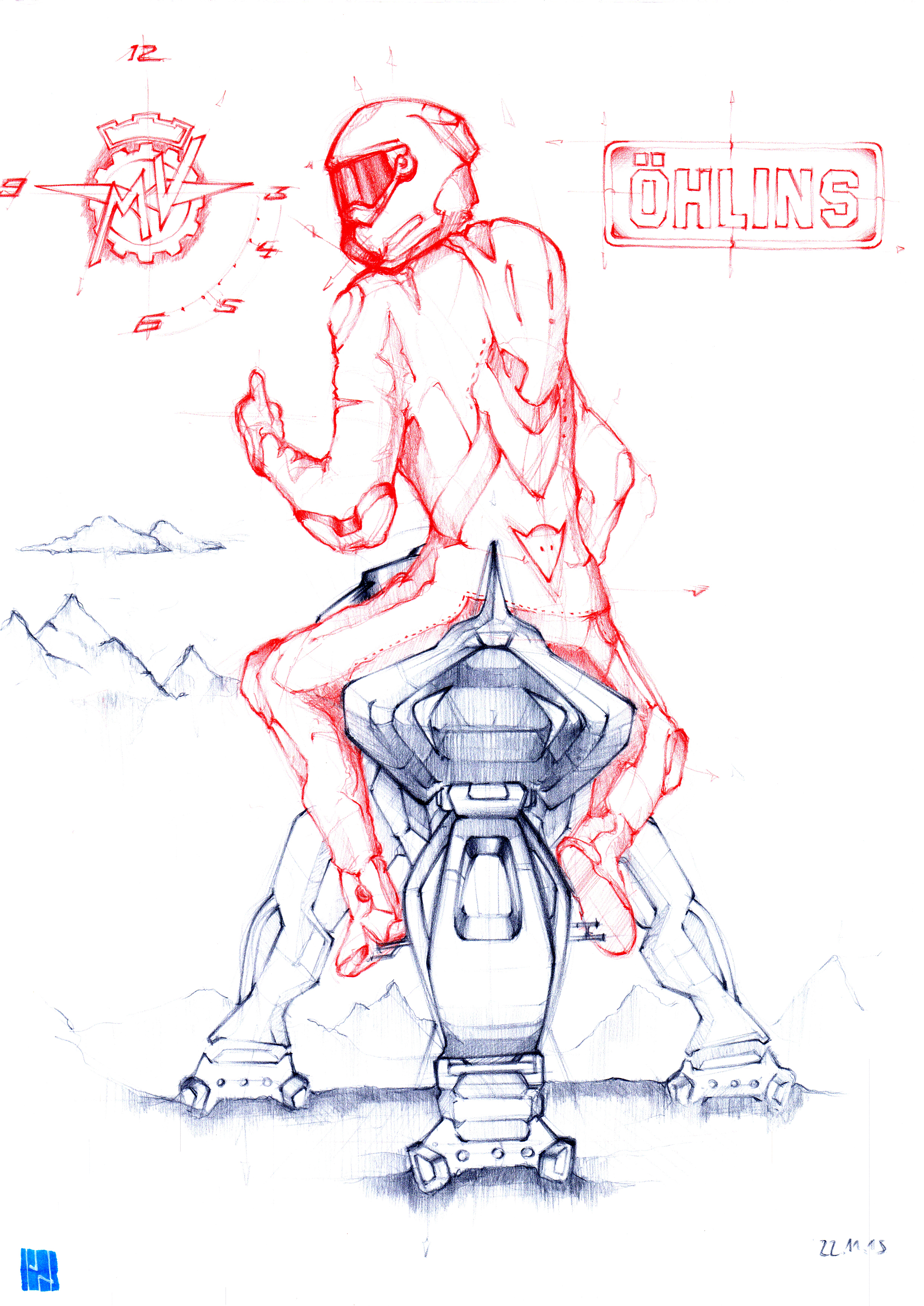 Little picture book of the great God，ball pen，Hand drawn，