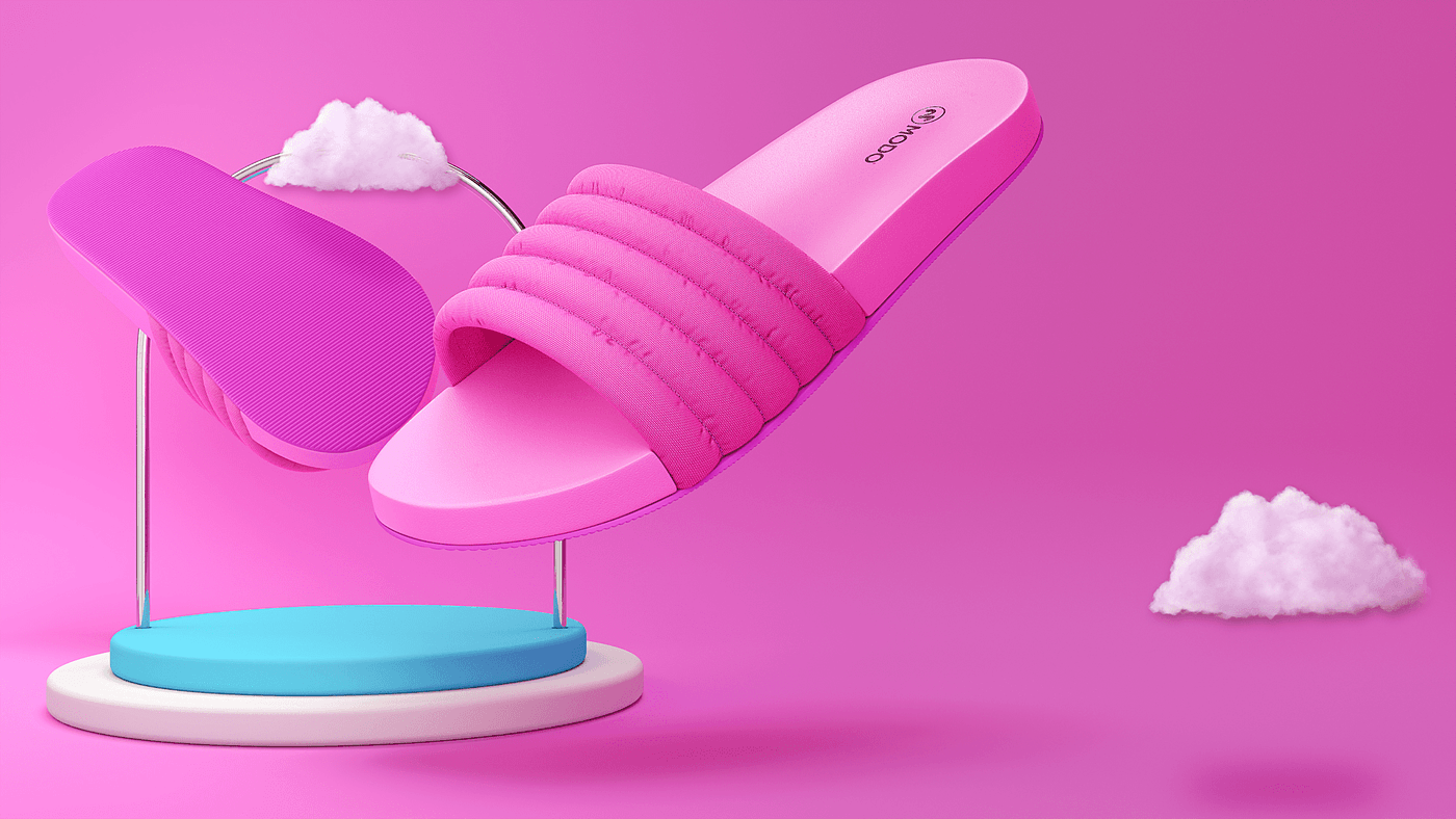 Madeira 3d，粉色，拖鞋，3d建模，