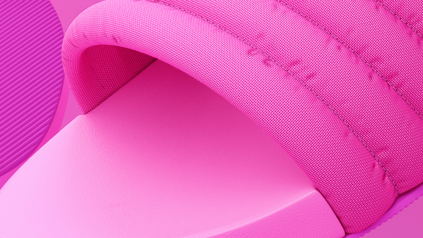 Madeira 3d，粉色，拖鞋，3d建模，