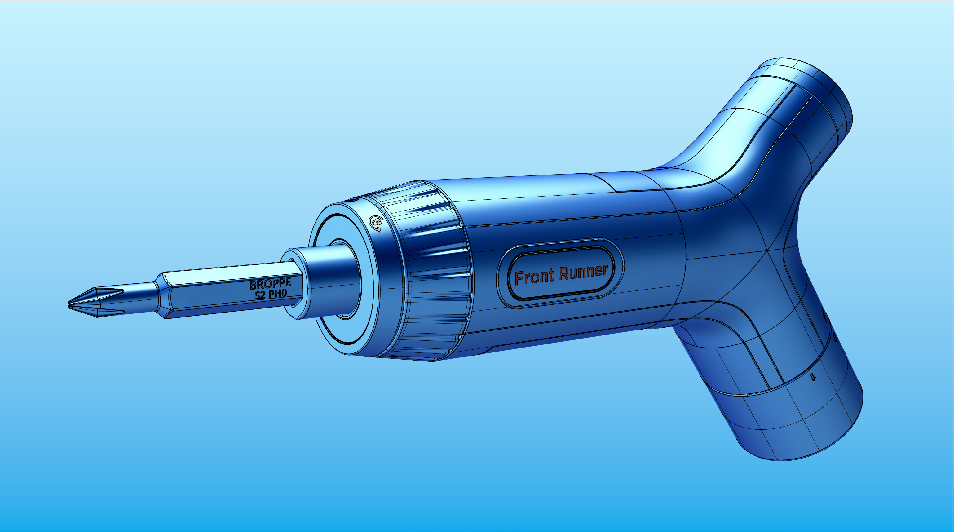 Electric screwdriver，Ergonomics，Perceptual blood supply，Optimize experience，Innovative，