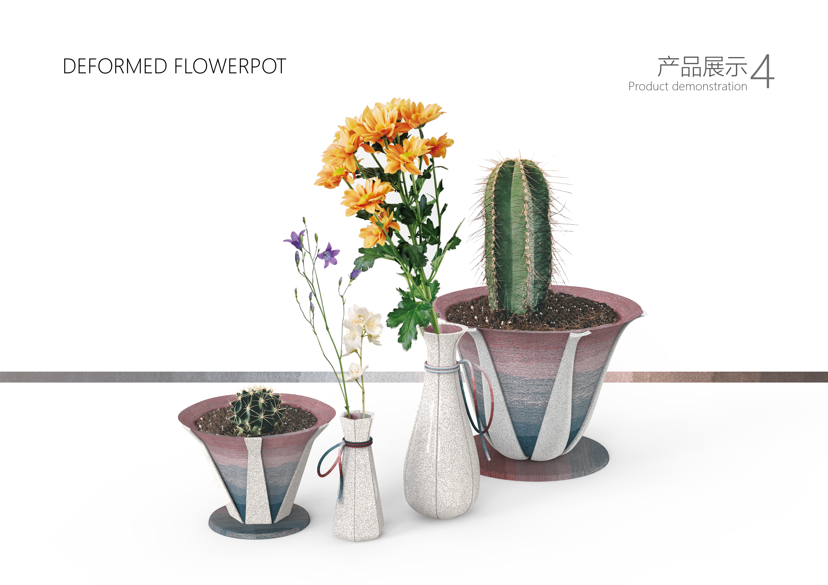 Flowerpot，vase，originality，flower，student，Culture，life，home，