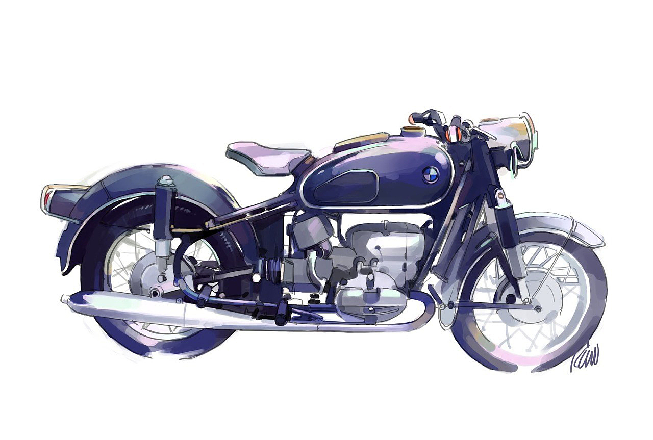 New vision，automobile，motorcycle，Hand drawn renderings，