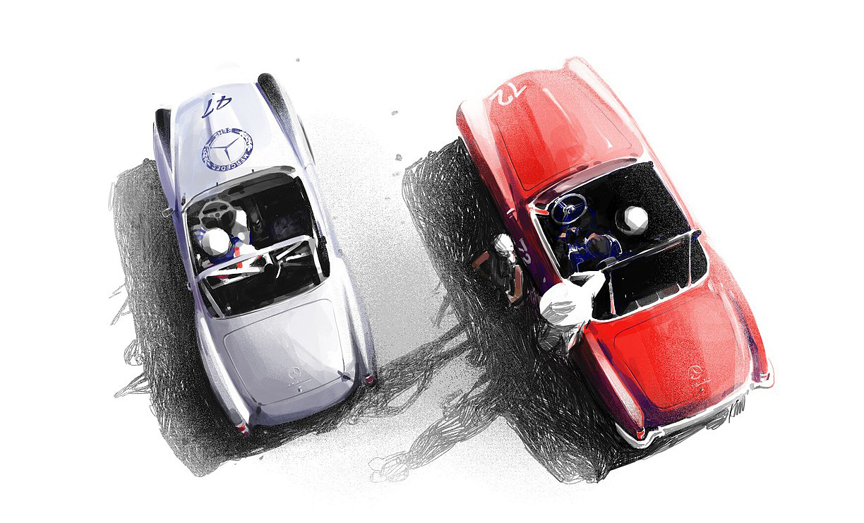 New vision，automobile，motorcycle，Hand drawn renderings，