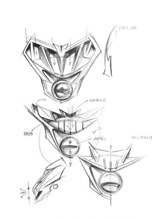 Hand drawn motorcycle，Longxin，CR5，Sports and leisure locomotive，
