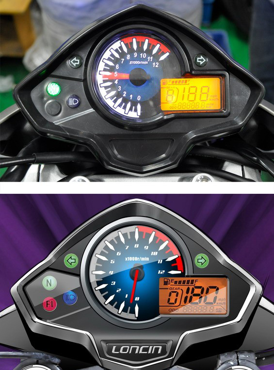 Hand drawn motorcycle，Longxin，CR5，Sports and leisure locomotive，