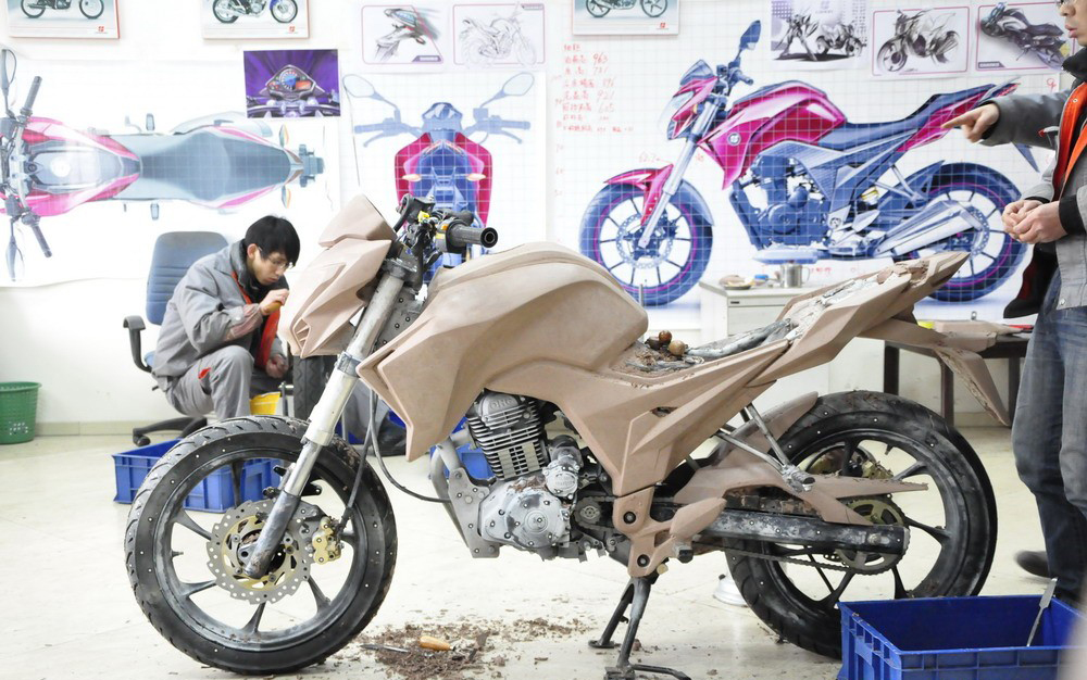 Hand drawn motorcycle，Longxin，CR5，Sports and leisure locomotive，