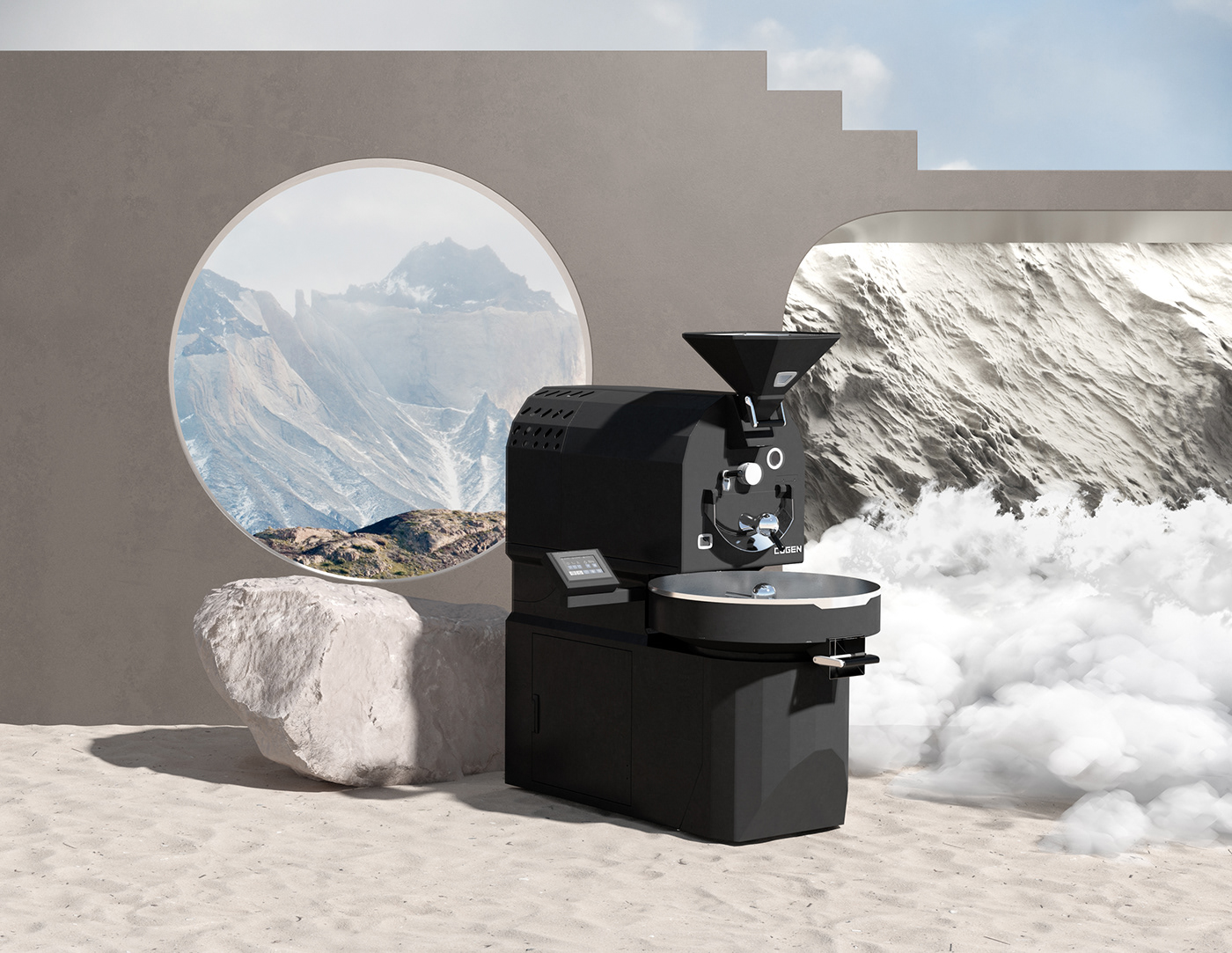 coffee roasting machine ，toaster，modelling，