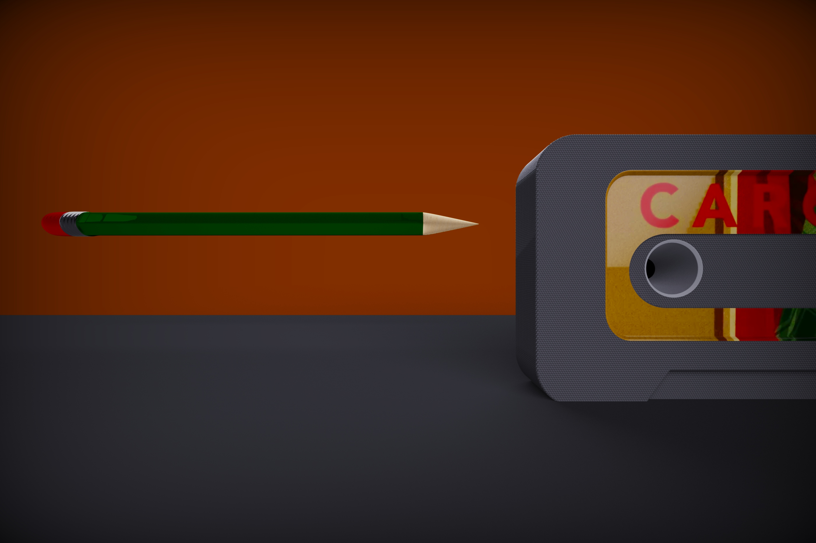 Pencil sharpener，magnetic tape，Retro，memory，feelings，