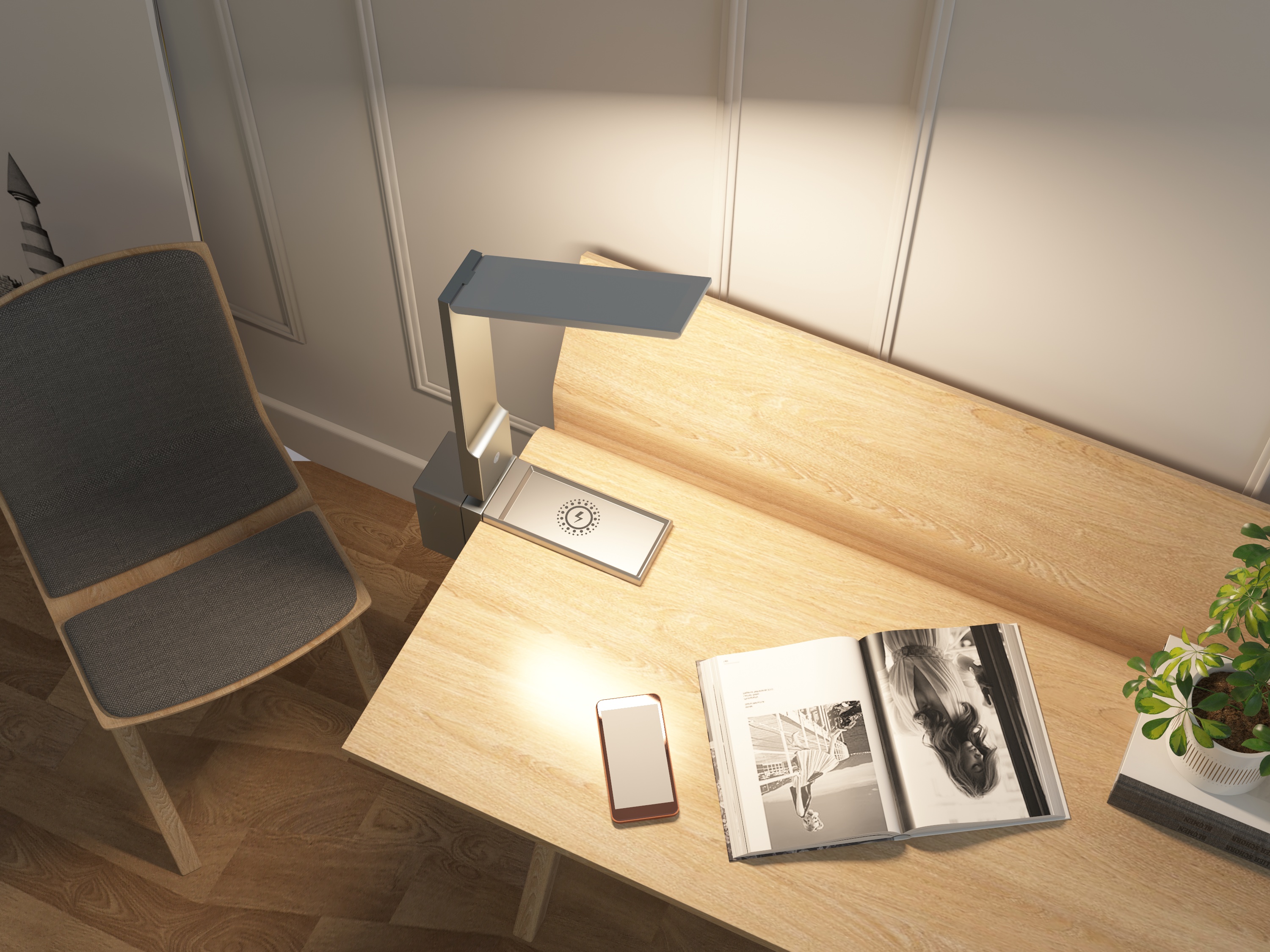 Multifunctional table lamp · bambe，