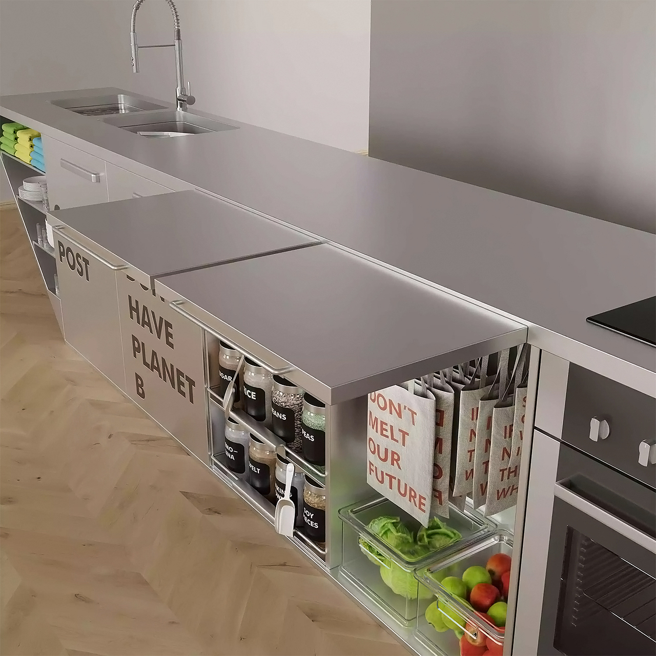 kitchen，Zero waste，stainless steel，Minimalism，