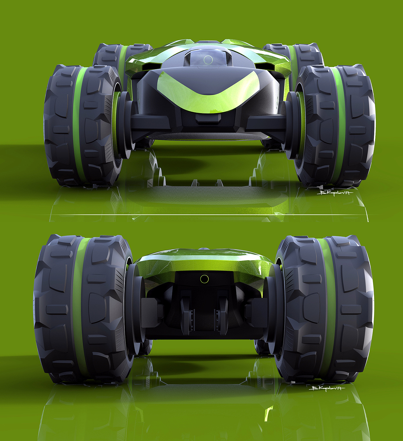 vehicle，green，racing，Design，concept，