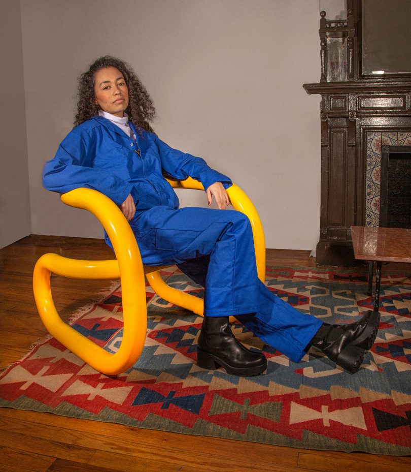 chair，yellow，one，